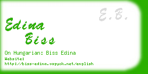 edina biss business card